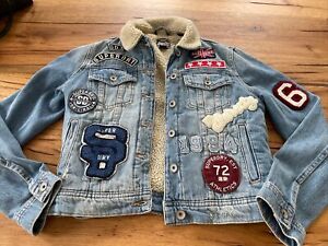 Ladies Teens Superdry Denim Jacket Size Xxs RRP £80 In Perfect Used Con
