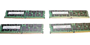 256GB KIT LOT (4x 64gb ) DDR4-2400L LRDIMM ECC RAM Memory Dell R730 R630 - Picture 1 of 2