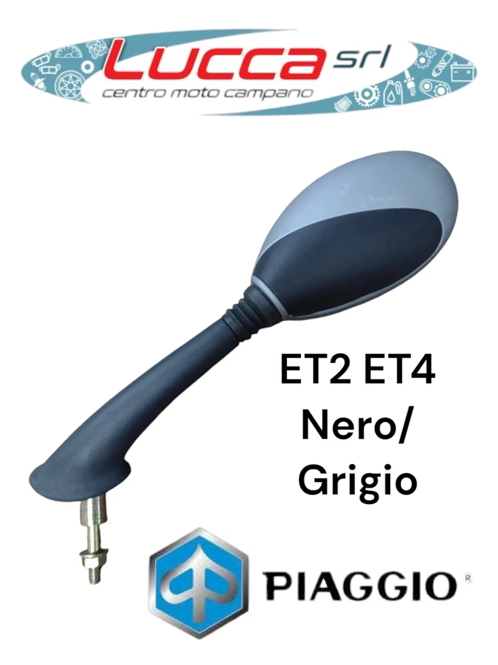 563866 Specchio Sinistro Originale Nero/Grigio Piaggio Vespa ET2 - ET4 - Immagine 1 di 1
