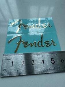 Adesivo metallo autoadesivo paletta collo oro 5,5*2,1 cm per chitarra Fender basso - Foto 1 di 7