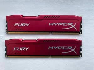  FURY HYPER X DDR3 RAM HX313C9FRK2/8 RED 2 X 4GB - Picture 1 of 2