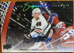 2020-21 UD Premier Signature Pursuit Autographs RARE Patrick Kane #’d 15/35 - Picture 1 of 2