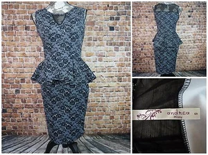 Andrea Missy Kleid Größe S ärmellos schwarz-weiß geblümt - Bild 1 von 9