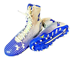 NEW Mens Under Armour Highlight Clutch fit Football BLUE/White Cleats Size US 11 - Picture 1 of 14