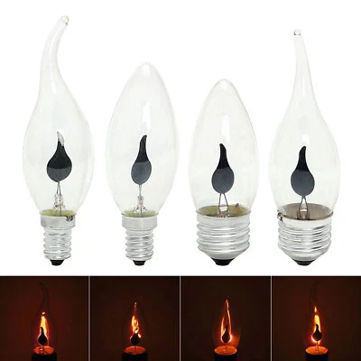 E27 E14 3W LED Flicker Flame Candle Bulb Atmosphere Christmas Decoration Light - Image 1 of 4
