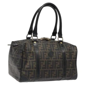 Fendi Zucca Canvas Handtasche PVC schwarz braun authentisch MY410 - Bild 1 von 21