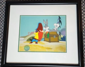 WB BUGS BUNNY & YOSEMITE SAM PRODUCCIÓN ANIMACIÓN CEL FIRMADO CHUCK JONES - CERTIFICADO DE AUTENTICIDAD - Imagen 1 de 2