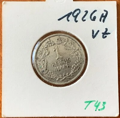 2 Reichsmark 1926 A - Germany Weimar silver coin - #T43 - Image 1 of 4