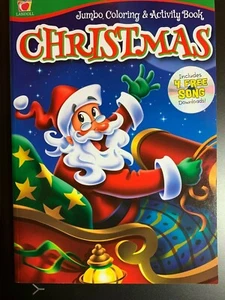 CHRISTMAS JUMBO COLORING & ACTIVITY BOOK, WITH 4 HOLIDAY SONG DOWNLOADS SLED - Picture 1 of 2