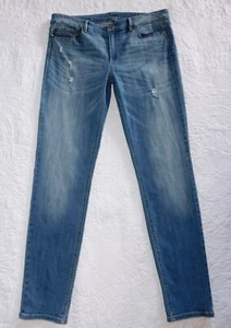 WHITE HOUSE BLACK MARKET ― Größe 10 ― THE SKINNY Distressed helle Waschung Jeans CJ92 - Bild 1 von 4