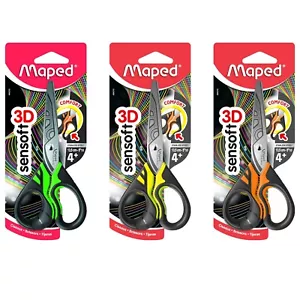 Maped 3D Sensoft Right Handed Children's Comfort School Scissors - 13cm/5" - Bild 1 von 3