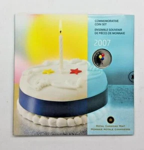 Juego de 7 monedas de feliz cumpleaños Canadá RCM 2007 con cuarto de color - Imagen 1 de 2