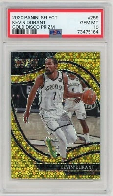 2020-21 Panini Select KEVIN DURANT Gold Disco /10 - PSA 10 - Image 1 of 2