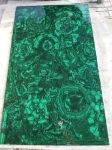 Malachite Stone Coffee Table Top Handmade Furniture Random Gemstone Counter Slab - Picture 1 of 8