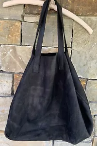 Velvet * by Graham & Spencer * Black Leather Tote Bag - Picture 1 of 3