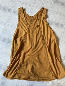 prAna Racerback Tanktop Senffarbe Größe Small Netzstoff - Bild 1 von 5