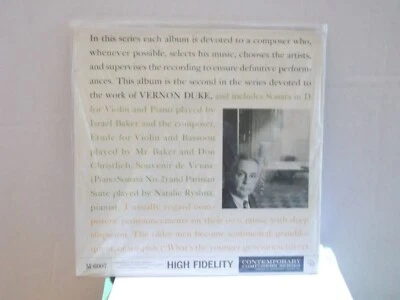 Vernon Duke,IsraelBaker,Cont.6007,"The Work of Vernon Duke"US,LP,mono,SEALED!! - Image 1 of 2