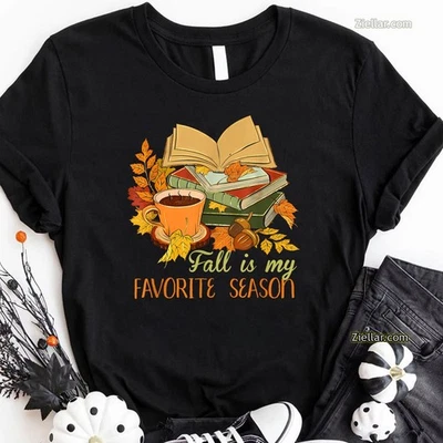 Camiseta Otoño Es Mi Temporada Favorita Otoño, Lindo Conjunto Otoño Vibraciones Camiseta Unisex Foto 1 de 4