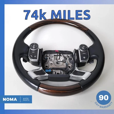 13-22 Land Rover Range Rover L405 Leather Steering Wheel w/ Switches OEM 74k - Image 1 of 4
