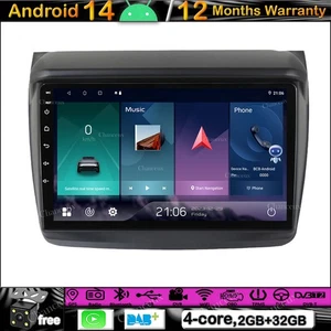 9"Android 14 Head Unit Carplay GPS SATNavi Radio DAB For Mitsubishi Pajero Sport - Picture 1 of 12