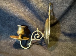 Vintage Brass Wall Candle Sconce - Picture 1 of 6