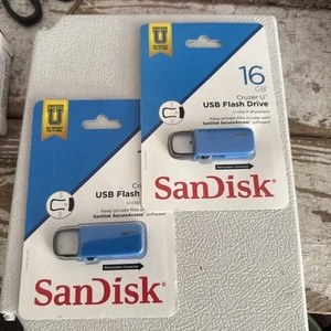 SanDisk New 16GB Cruze U sB Flash Drive 2 Flash Drives - Bild 1 von 2