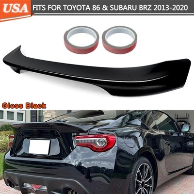 Painted Fits 13-20 Scion FRS/Subaru BRZ/Toyota 86 Trunk Spoiler Lip Gloss Black - Image 1 of 4