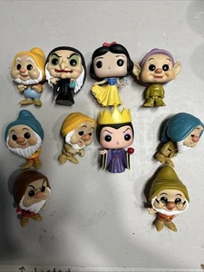 SNOW WHITE and the SEVEN DWARFS Funko Pop Disney 80th FULL SET 10 No Boxes Used - Picture 1 of 12