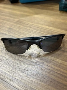Oakley RazorWire Sonnenbrille schmal silbernes Gestell schwarze Gläser Metall gebraucht - Bild 1 von 7