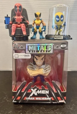 Marvel Mini Figure Lot – Deadpool, Wolverine, Die-Cast Logan LootCrate - Image 1 of 4