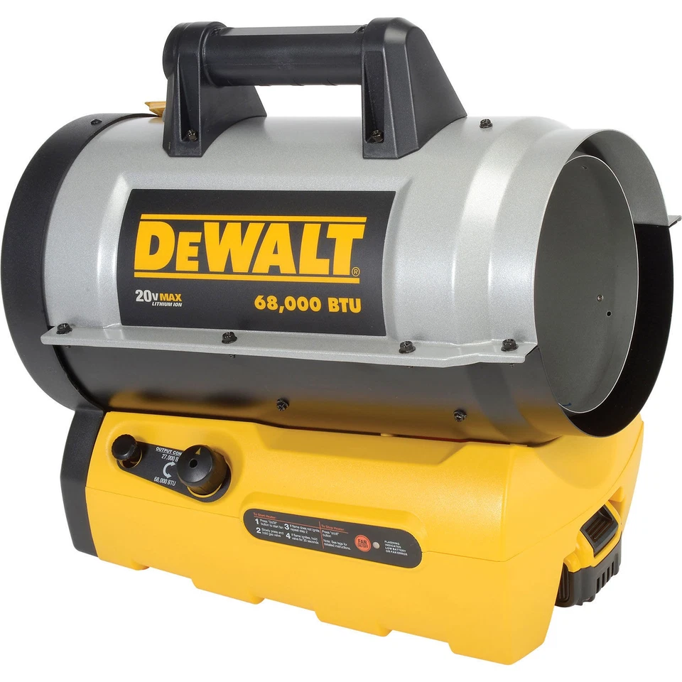 Calentador de propano de aire forzado DeWalt DXH70CFA 68000 BTU 20V inalámbrico Foto 1 de 1