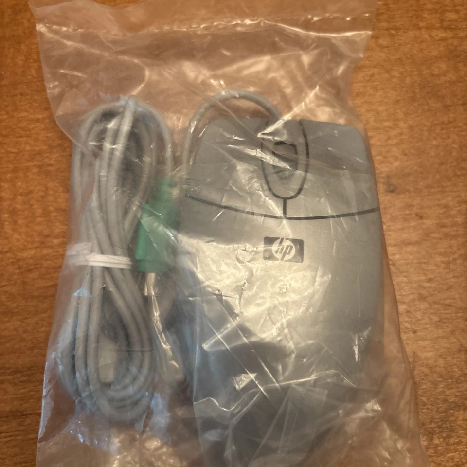 HP - Wired Mouse  PS/2 Gray 5185-1212  Vintage Mouse Hewlett Packard  - Image 1 of 4