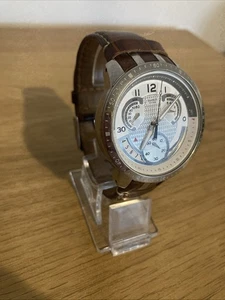 Swatch Men’s Watch Swiss Stainless Steel Brown Strap - Picture 1 of 12