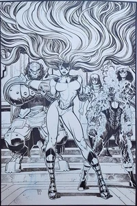 Arthur Adams UNCANNY INHUMANS #1 VARIANT COVER 11x17 Poster Print Framed Art - Picture 1 of 1