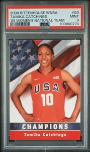 TAMIKA CATCHINGS 2008 Rittenhouse WNBA 2008 U.S. Women's Team #G3 PSA 9 - Picture 1 of 2