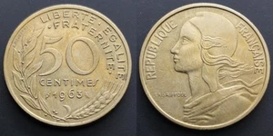 Coin France - 1963 4 plis - 50 centimes Marianne (N2416) - Picture 1 of 3