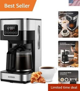 Modern 10-Cup Coffee Maker: Programmable & Mid-Brew Enjoyment with Dual Strength - Picture 1 of 10