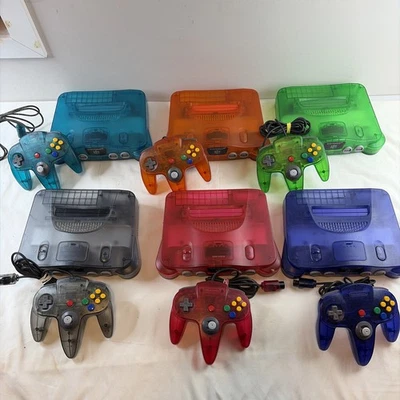 OEM Nintendo 64 Funtastic Consola Colección Lote Ice Jungle Fire Smoke Red EE. UU. Foto 1 de 4