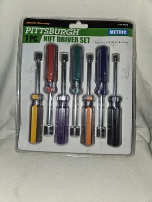 Pittsburgh 7pc Metric Nut Driver Set NEW - Image 1 of 2
