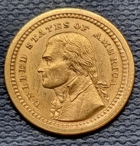 1903 Lousiana Purchase Commemorative Gold Dollar $1 One UNC Uncirculated #94499 - Picture 1 of 2