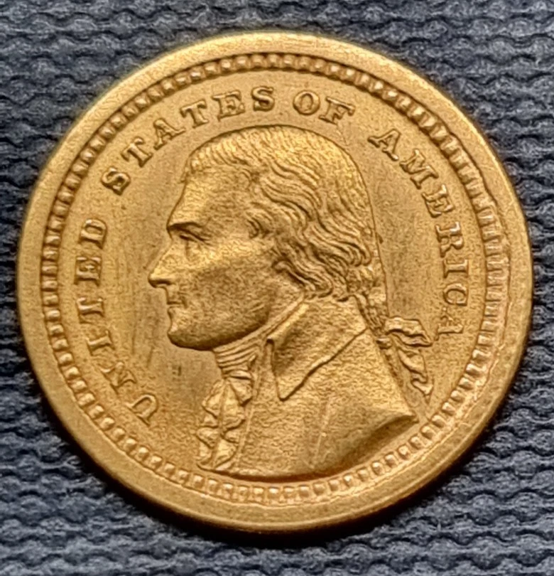 1903 Lousiana Purchase Commemorative Gold Dollar $1 One UNC Uncirculated #94499 - Image 1 of 2