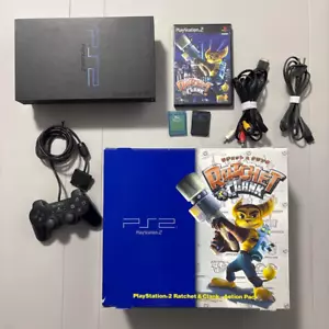 Sony PlayStation 2 PS2 SCPH-39000RC Black Console Ratchet & Clank Action Pack - Picture 1 of 24