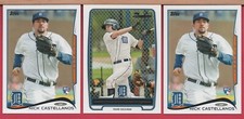 3 - 2014 Topps NICK CASTELLANOS Rookie #195 + 2012 Bowman Prospects #BP78 - RC
