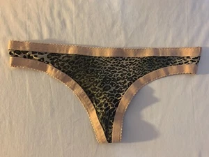 By Sweet LouLou Woman's Thong Underwear Cheetah Skin Pattern Size (L) - Picture 1 of 13