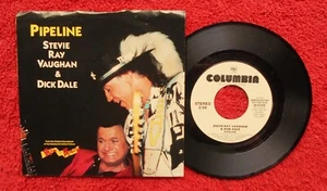 STEVIE RAY VAUGHAN AND DICK DALE    PIPELINE   1987 PROMO 45 AND PICTURE SLEEVE - Picture 1 of 1