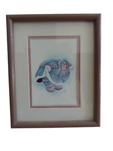 Barbara Lavallee 1984 TAKING A BOW Signed Framed Matted Print 8.75"x10.75" - Picture 1 of 6
