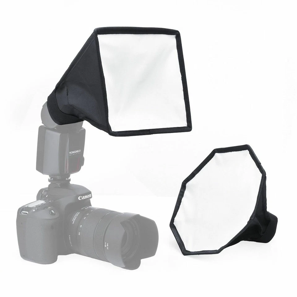 Flash Softbox for Speedlight Kit - Portable 8"/20cm Octagon Softbox + 8"x6"/2... - Image 1 of 1