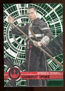 CHIRRUT IMWE 2015 Topps Star Wars High Tek GREEN PARALLEL Diffractor SPP /10 - Picture 1 of 2
