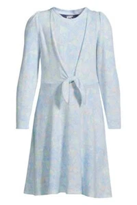 LANDS' END Girls Plus 8 Cozy Tie Front Dress NWT - Picture 1 of 2