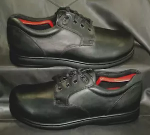 Apex Men's black smooth leather comfort oxfords shoes size EU 45.5, US 11.5 - Picture 1 of 6
